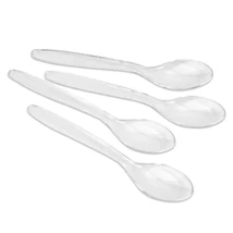 Műanyag fehér kanál