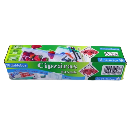 Cipzáras tasak 1 liter 20db/csomag
